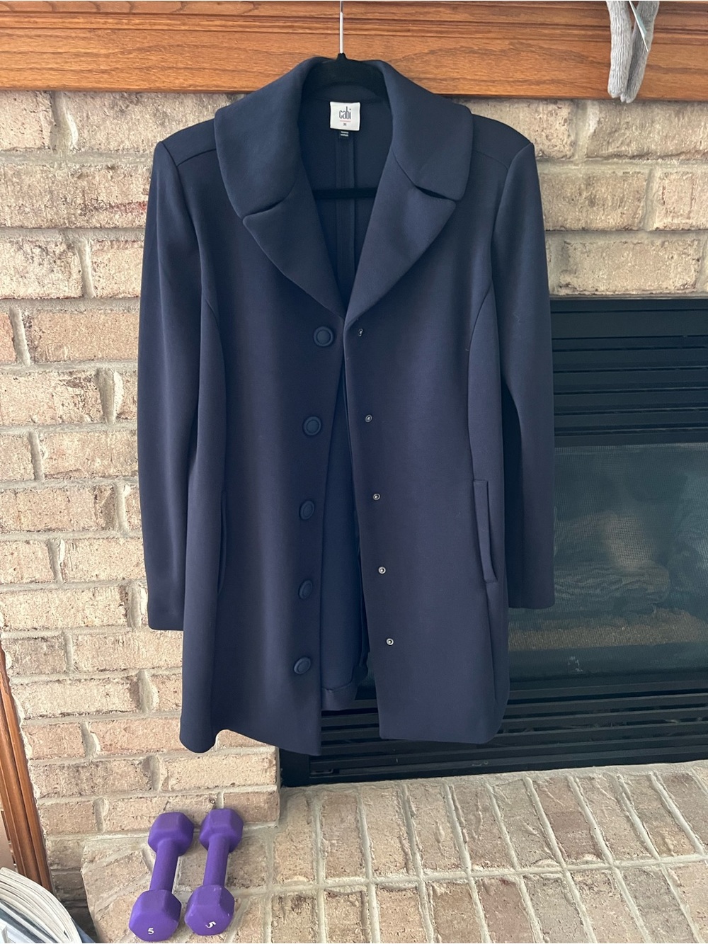 Cabi Navy Womens Tailored Ponte Coat #6670
